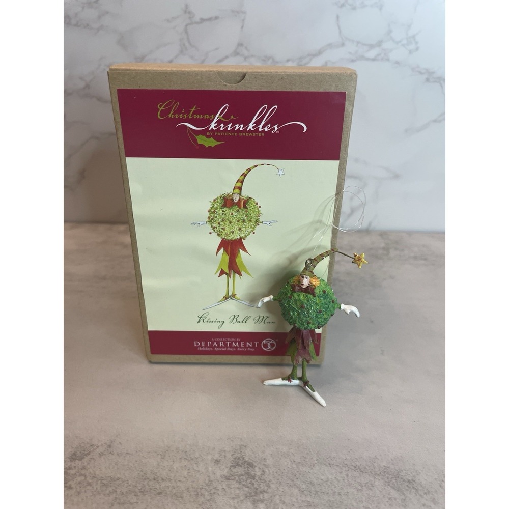 Dept 56 Christmas KRINKLES by Patience Brewster KISSING BALL MAN  2002